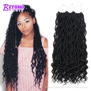 Factory Price Goddess Faux Locs Crochet Braiding Hair Extensions High Quality Synthetic Braiding Hair Extension